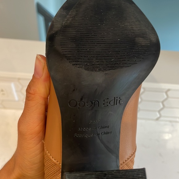 Open Edit “Rafael” Pointed Toe Bootie (Tan Mocha) - Picture 2 of 4